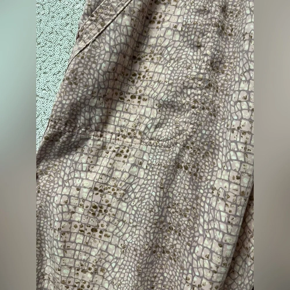 Anthropologie Orana Printed Joggers Pink Snakeskin Print Pants | Size Medium